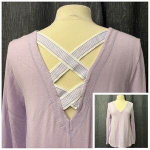 Lilly Pulitzer Light Purple Lavender Luxletic Areli Pullover Top (Large)